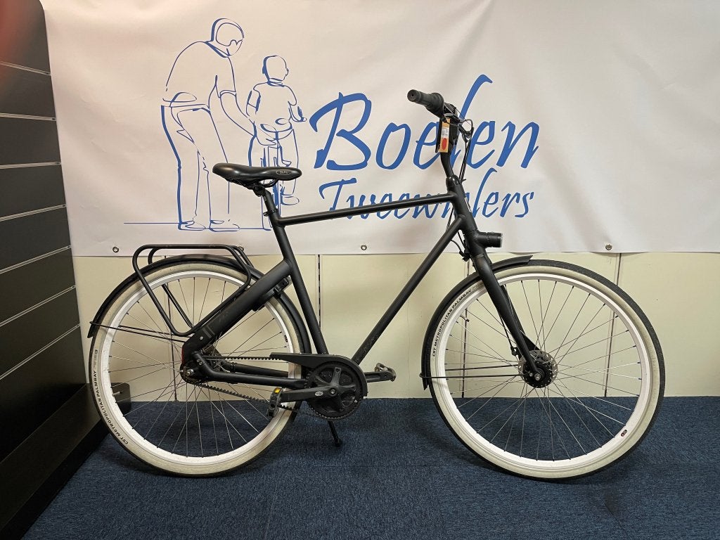 VERKOCHT! Cortina Blau 28/61cm 7v Heren Belt Drive zwart, Ravensburgstraat 8, Versnellingen, Zo goed als nieuw, Cortina Fietsen