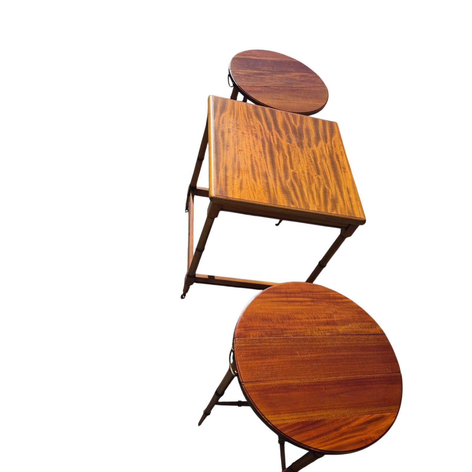 Mahonie nesting tafel Engels antiek, Ophalen, 60 tot 90 cm