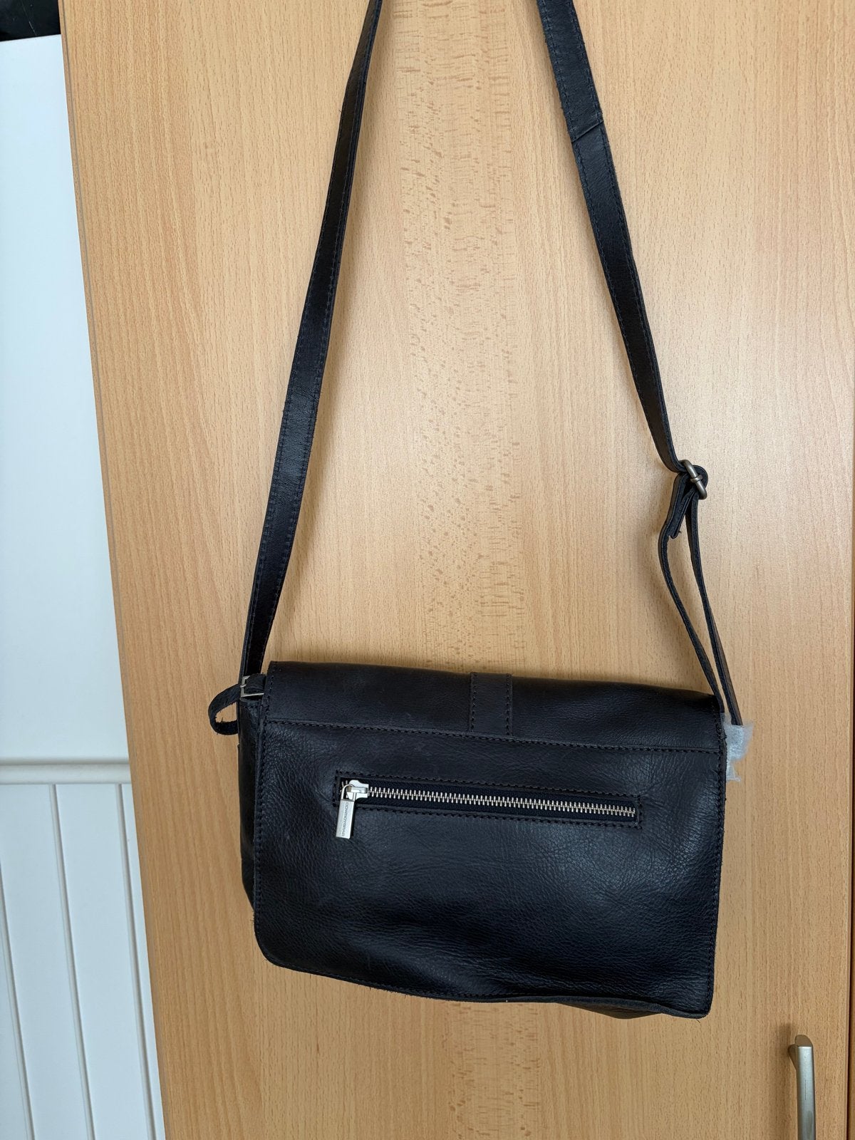 Cowboysbag schoudertasje donkerblauw leer, Ophalen of Verzenden, Nieuw, Blauw, Schoudertasje
