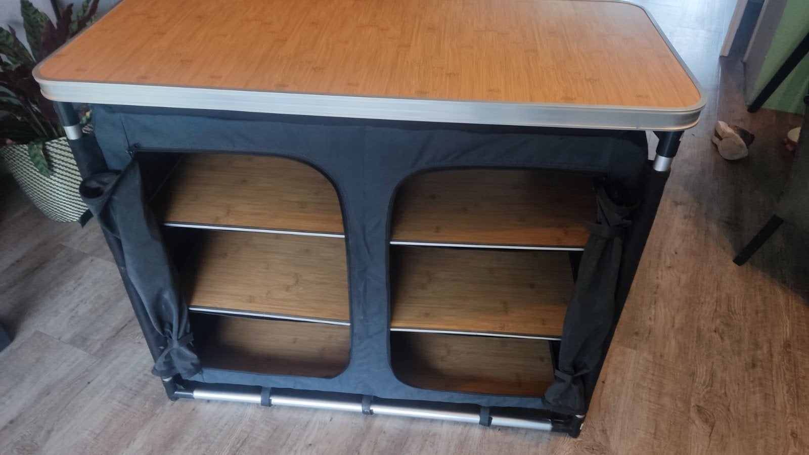Obelink Campingkast met Bamboe Blad, Ophalen, Zo goed als nieuw, Campingkast