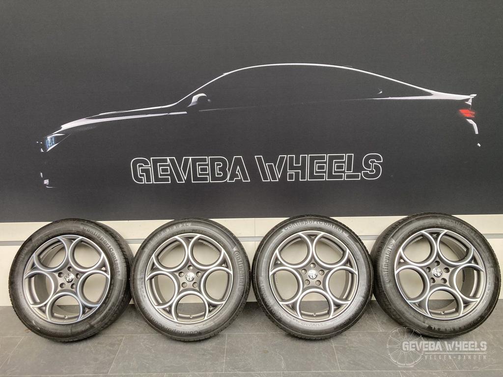19” originele Alfa Romeo Stelvio velgen + banden 5x110 15611, Auto-onderdelen, Banden en Velgen, 19 inch, Gebruikt, -, -