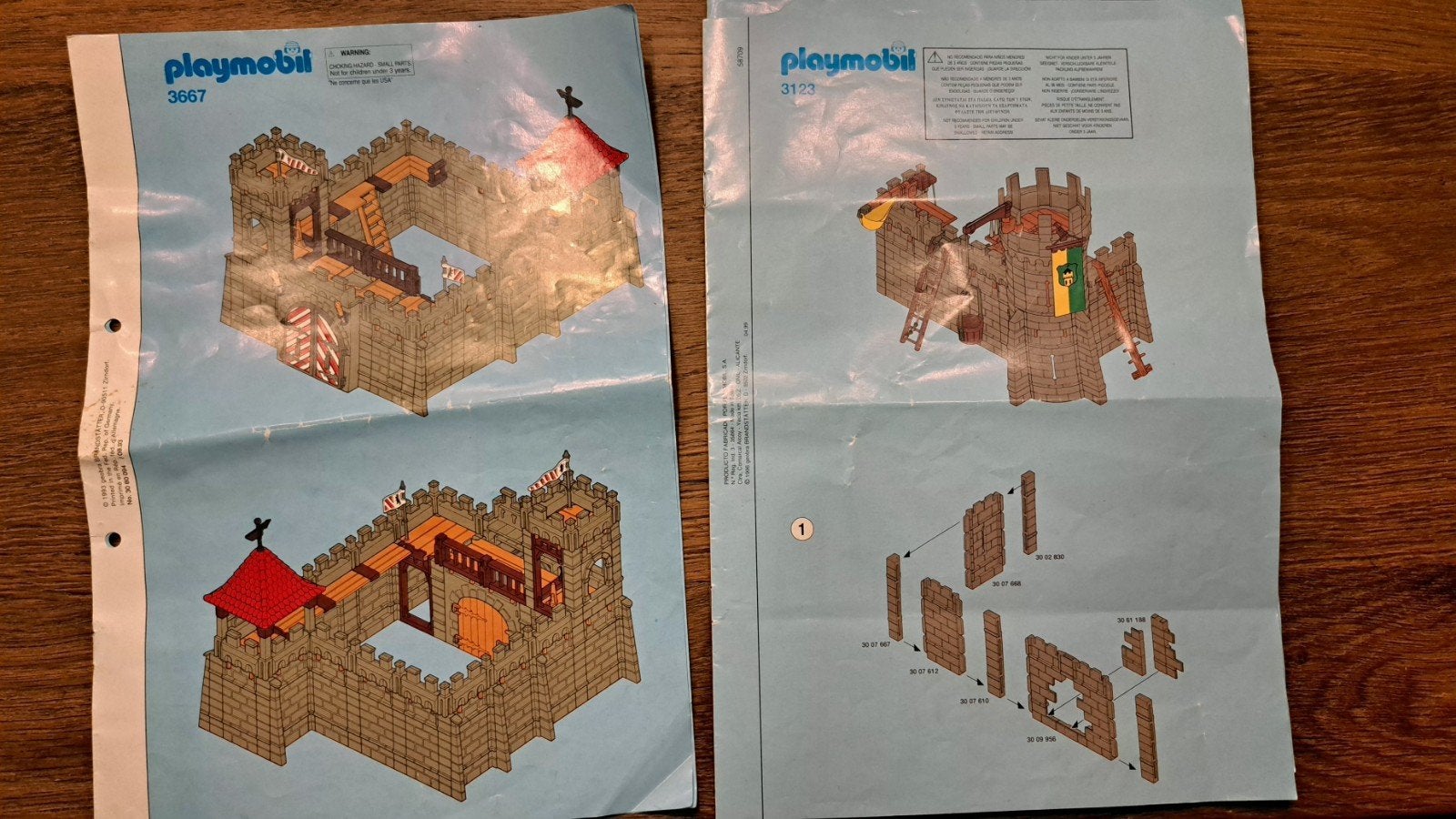 Playmobil bouwinstructies 3667 en 3123, Ophalen of Verzenden, Gebruikt, Overige merken