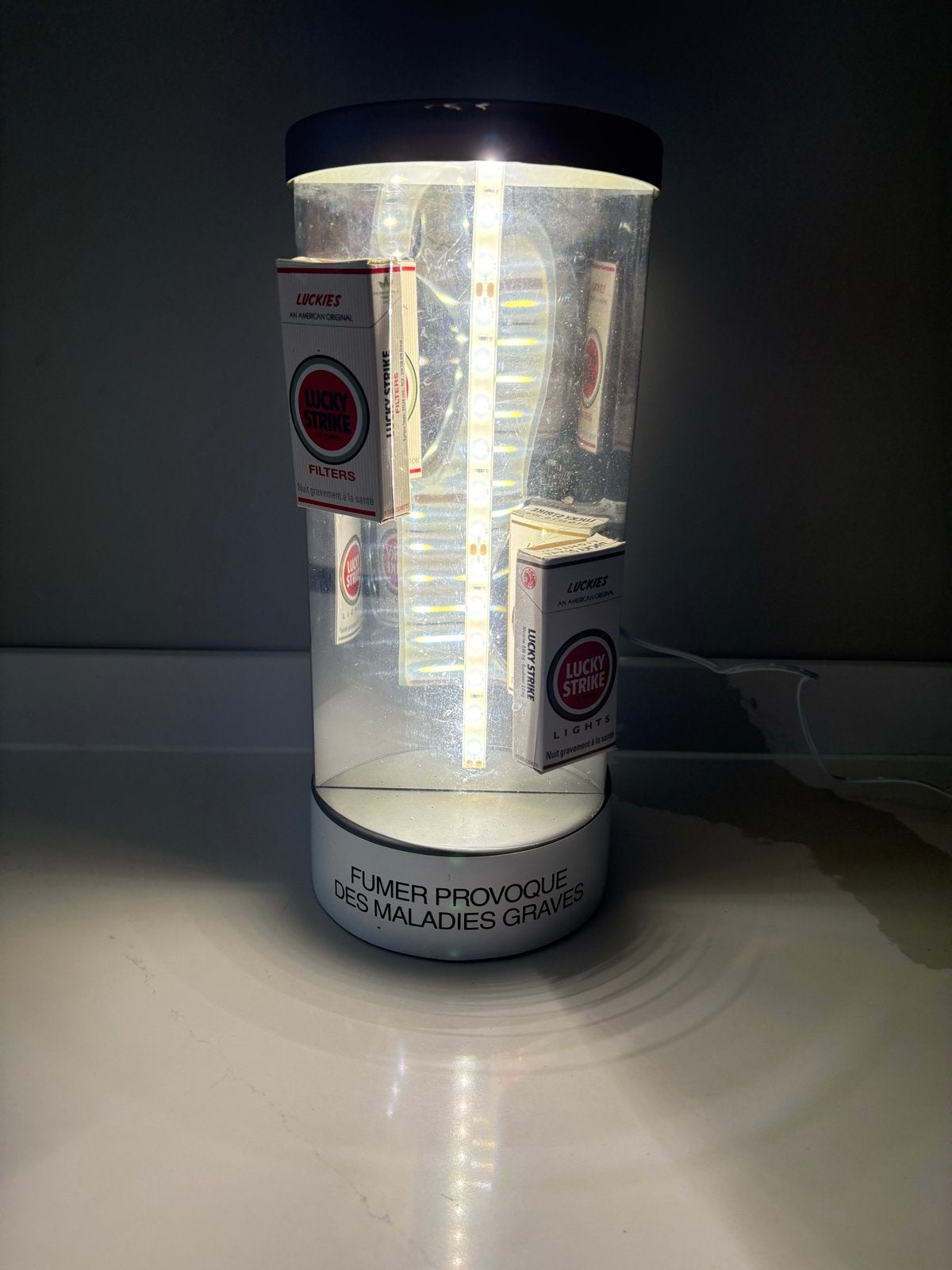 Lucky Strike Lichtbak / Reclame Lamp - Vintage Decoratie, Verzenden, Gebruikt, Lichtbak of (neon) lamp