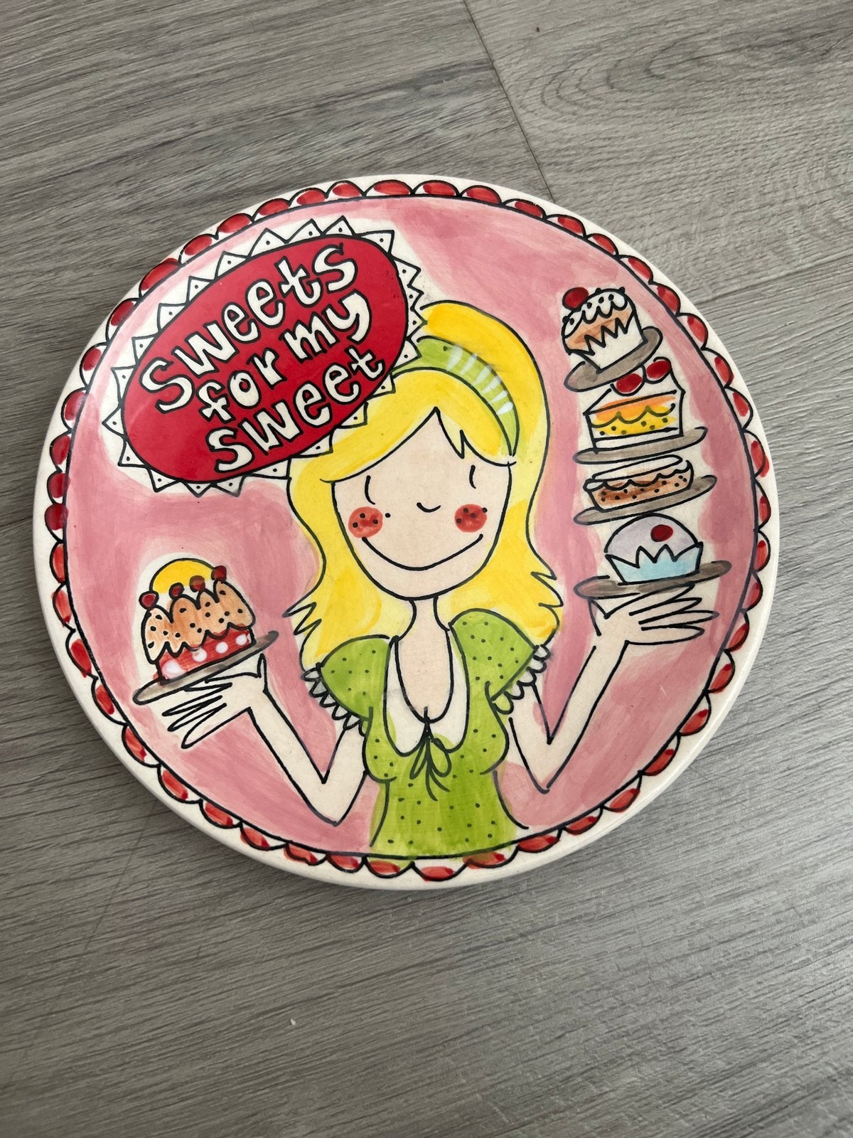 Blond Amsterdam gebaksbordje Sweets for my Sweet, Huis en Inrichting, Keuken | Servies, Keramiek, Ophalen of Verzenden, Zo goed als nieuw