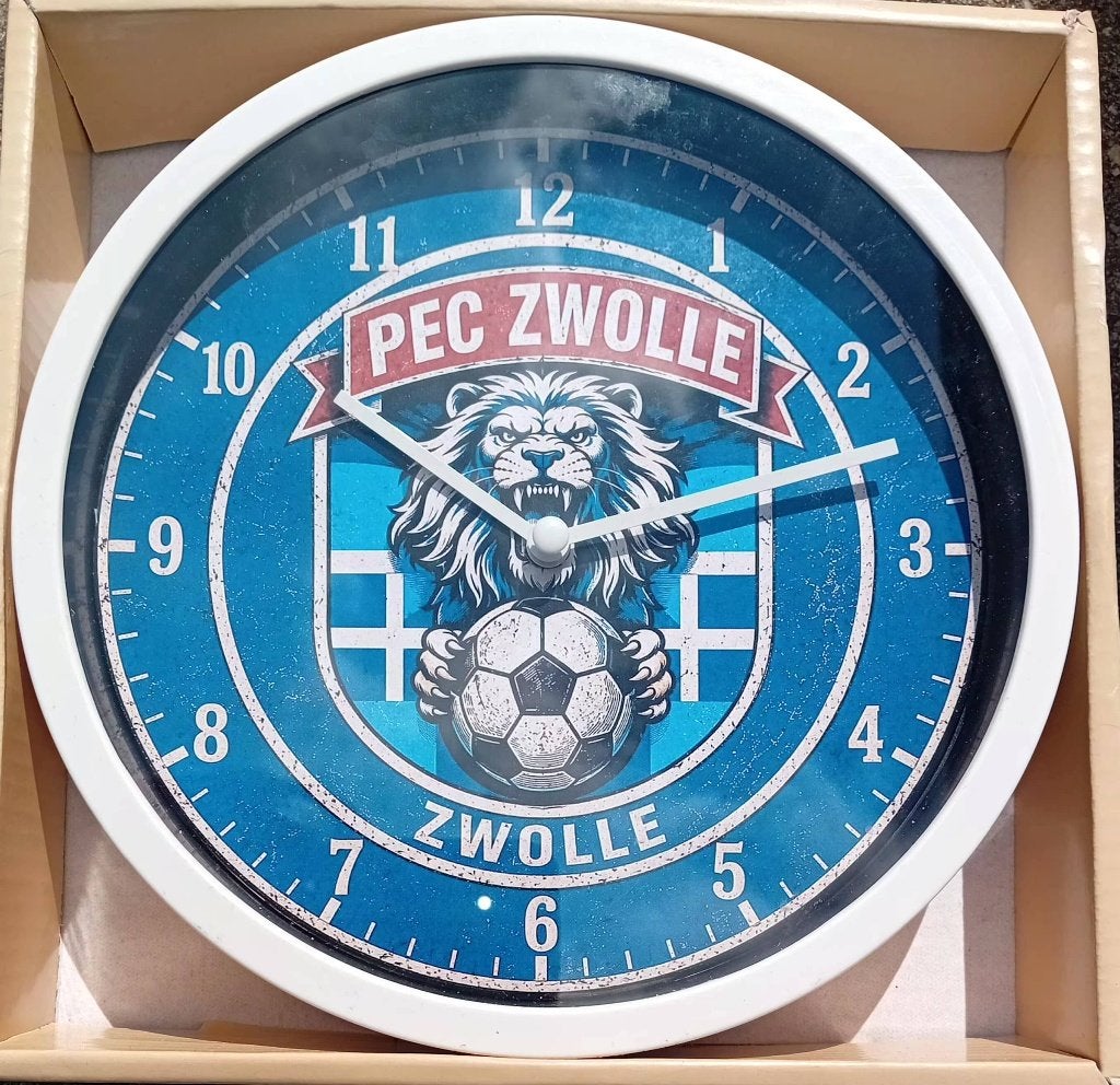 Wandklok PEC Zwolle, Ophalen of Verzenden, Nieuw, Wandklok