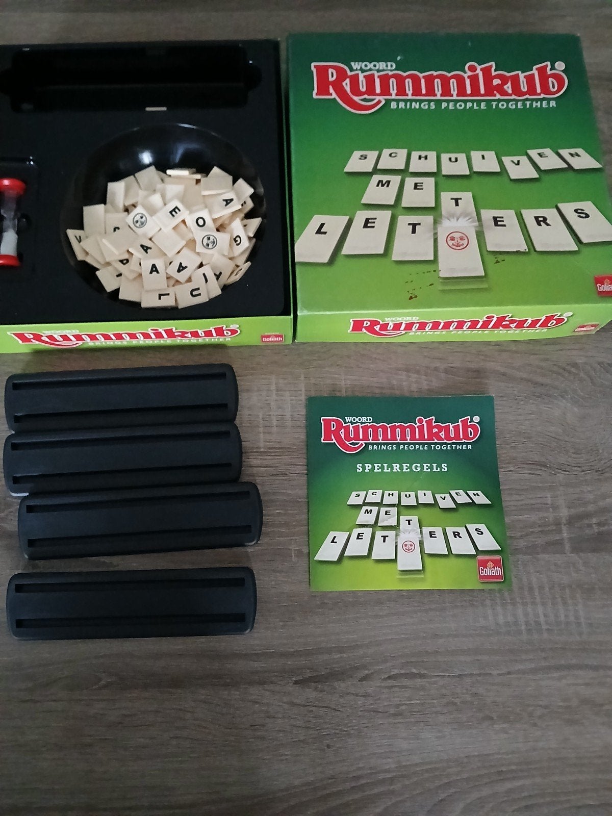 Woord Rummikub - Compleet gezelschapsspel, Drie of vier spelers, Ophalen of Verzenden, Gebruikt, Goliath