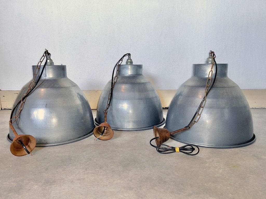 hanglampen industrieel met ketting diameter 50cm, Gebruikt, -, -, Metaal