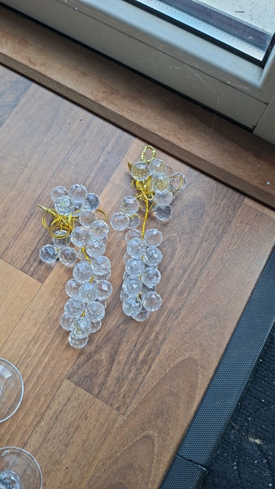 Decoratieve druiventrossen van glas, Ophalen, Gebruikt, Glas, Klassiek
