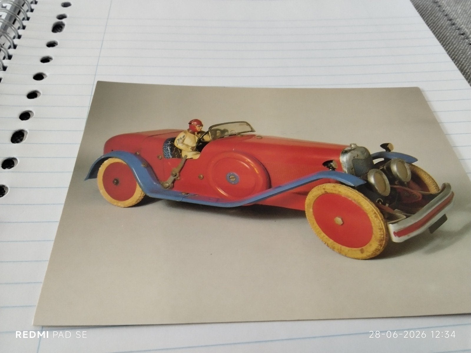 Ansichtkaart blikken speelgoed sportautoca. 1934, Ophalen of Verzenden, 1920 tot 1940, Ongelopen