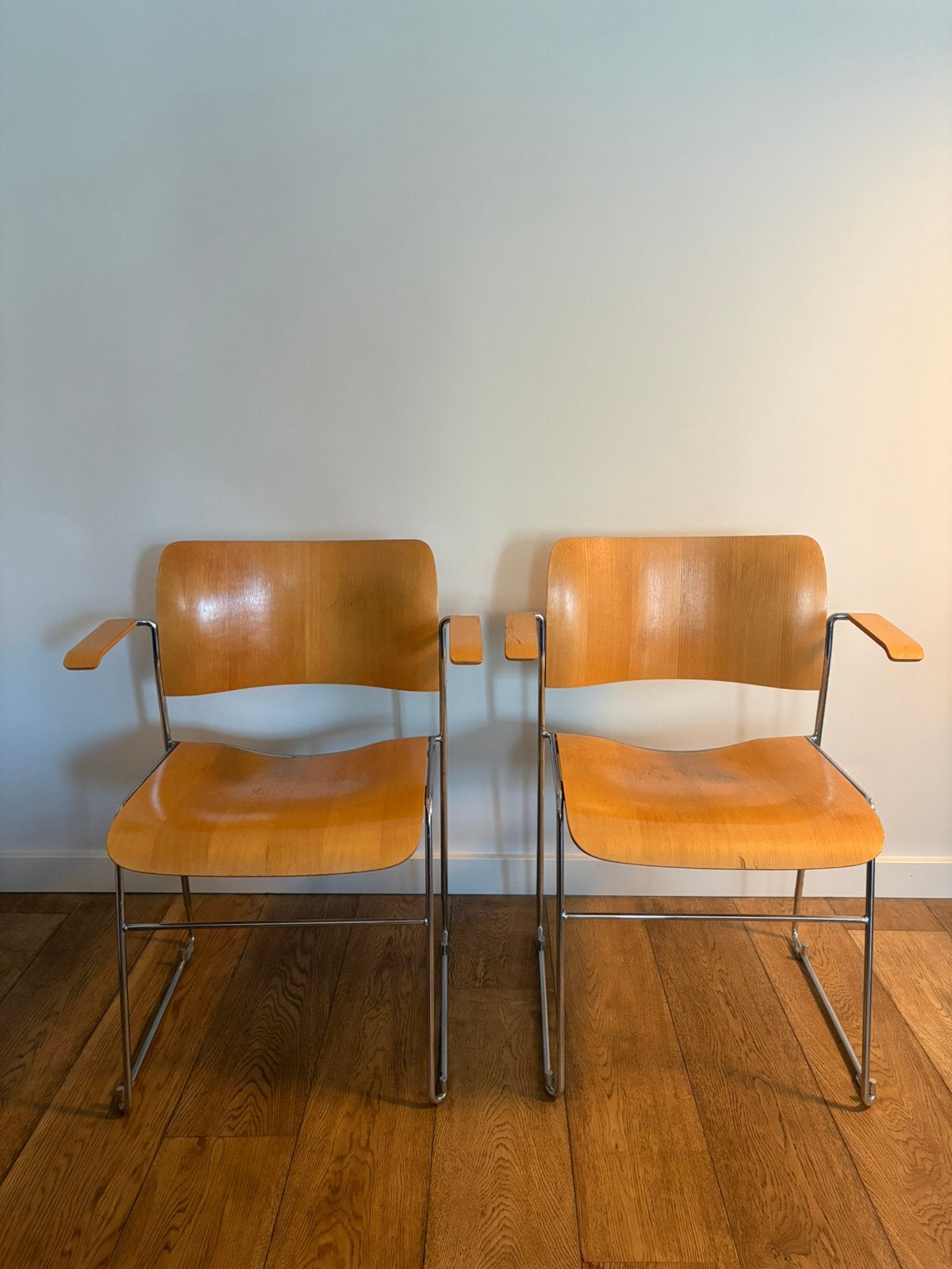 Twee vintage stoelen, Ophalen, Gebruikt, Hout, Twee