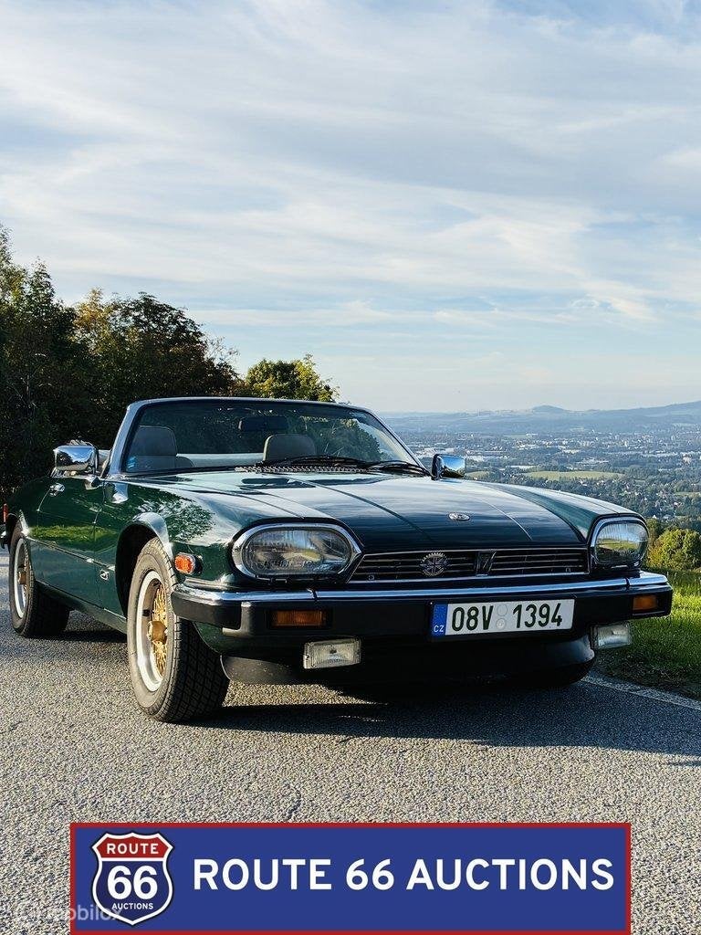 Jaguar XJS V12 Cabriolet | 1989 | Route 66 Auctions, Auto's, Overige carrosserieën, Zwart, Bedrijf, Handgeschakeld
