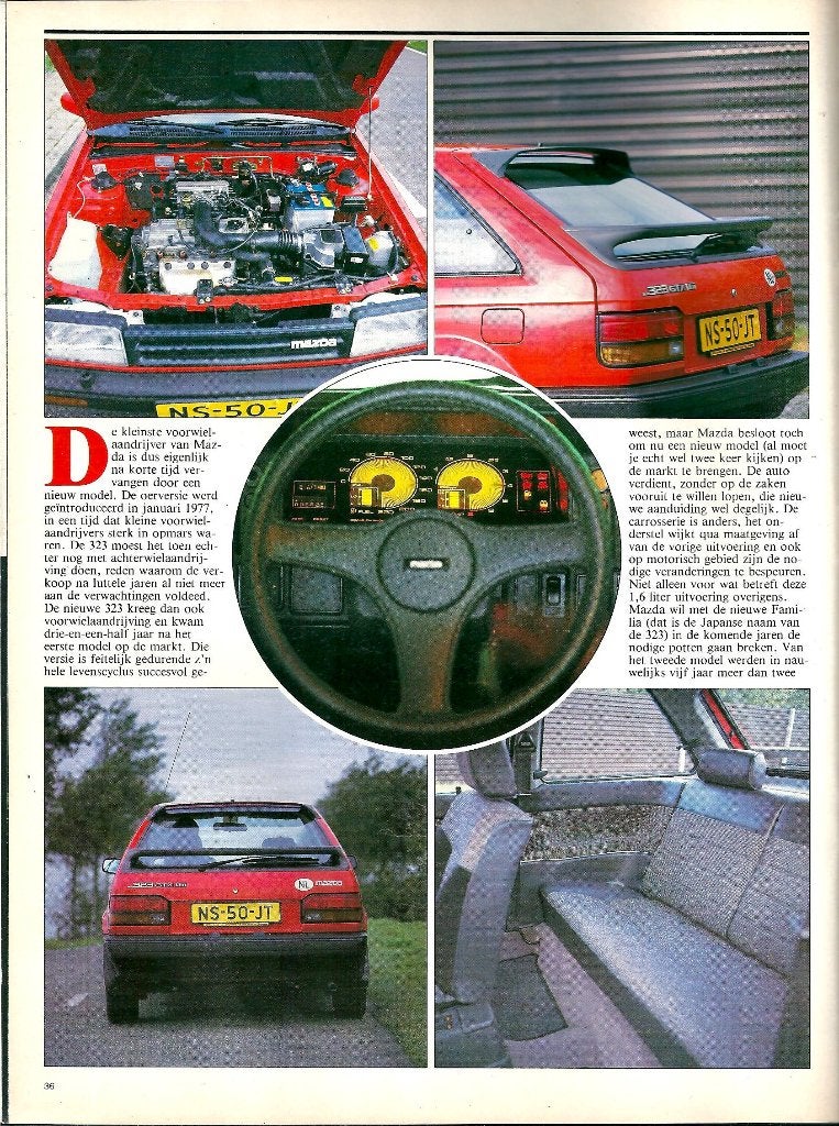 Autovisie test Mazda 323 1.6i GTX 1985, Ophalen of Verzenden, Gelezen, Mazda