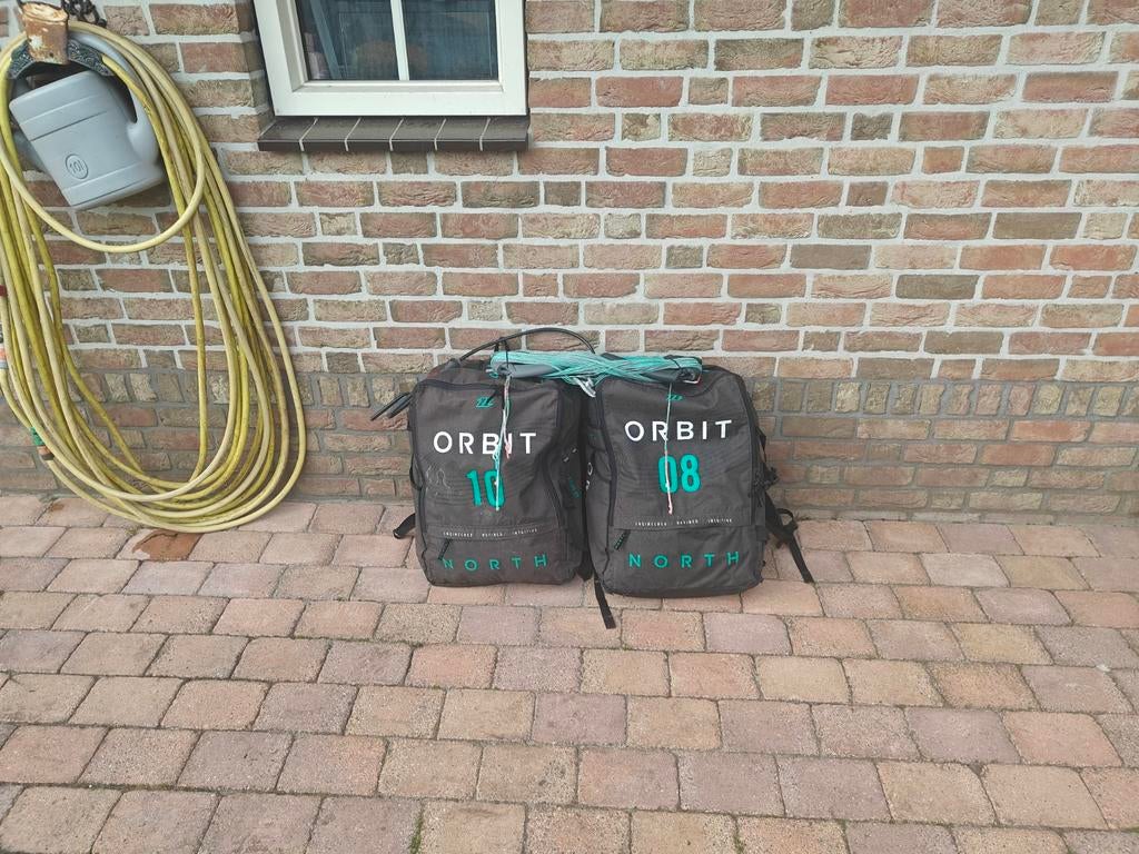 Kite set north orbit 2021 8m 10m met north navigater bar., Watersport en Boten, Kitesurfen, Kitesurf-set, 10 m², Geen board, Ophalen of Verzenden