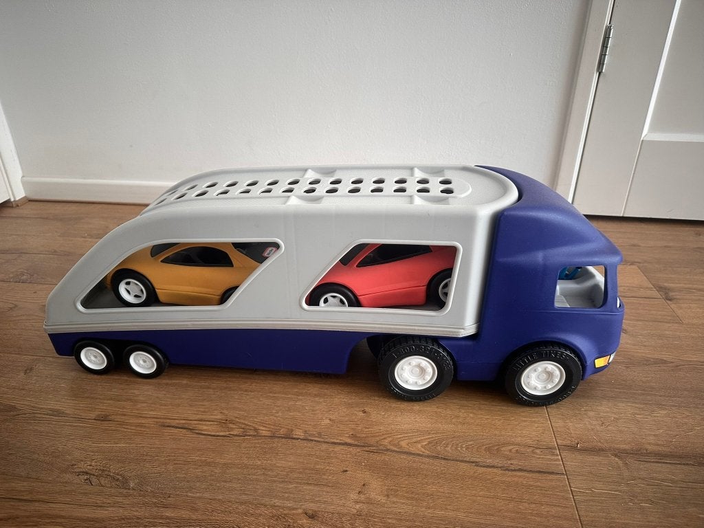 Little Tikes autotransporter met 2 auto's, Kinderen en Baby's, Speelgoed | Speelgoedvoertuigen, Ophalen, Zo goed als nieuw