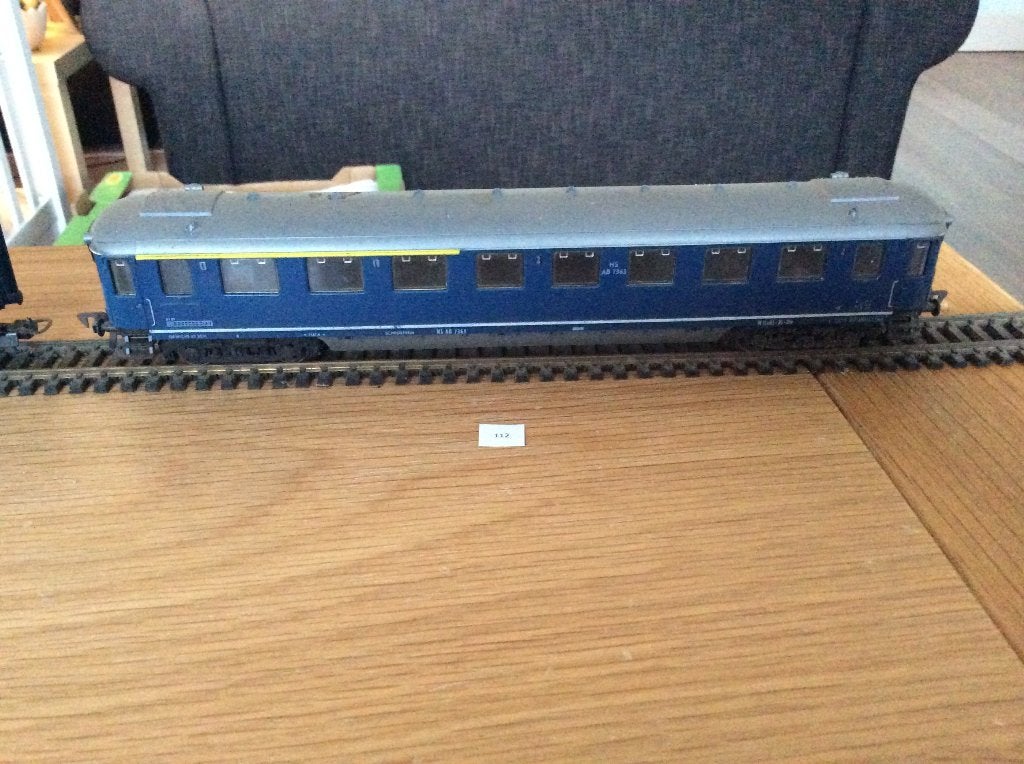 Fleischmann blauw NS-personenrijtuig NS AB 7541, Gebruikt, Wagon, Ophalen of Verzenden, NS