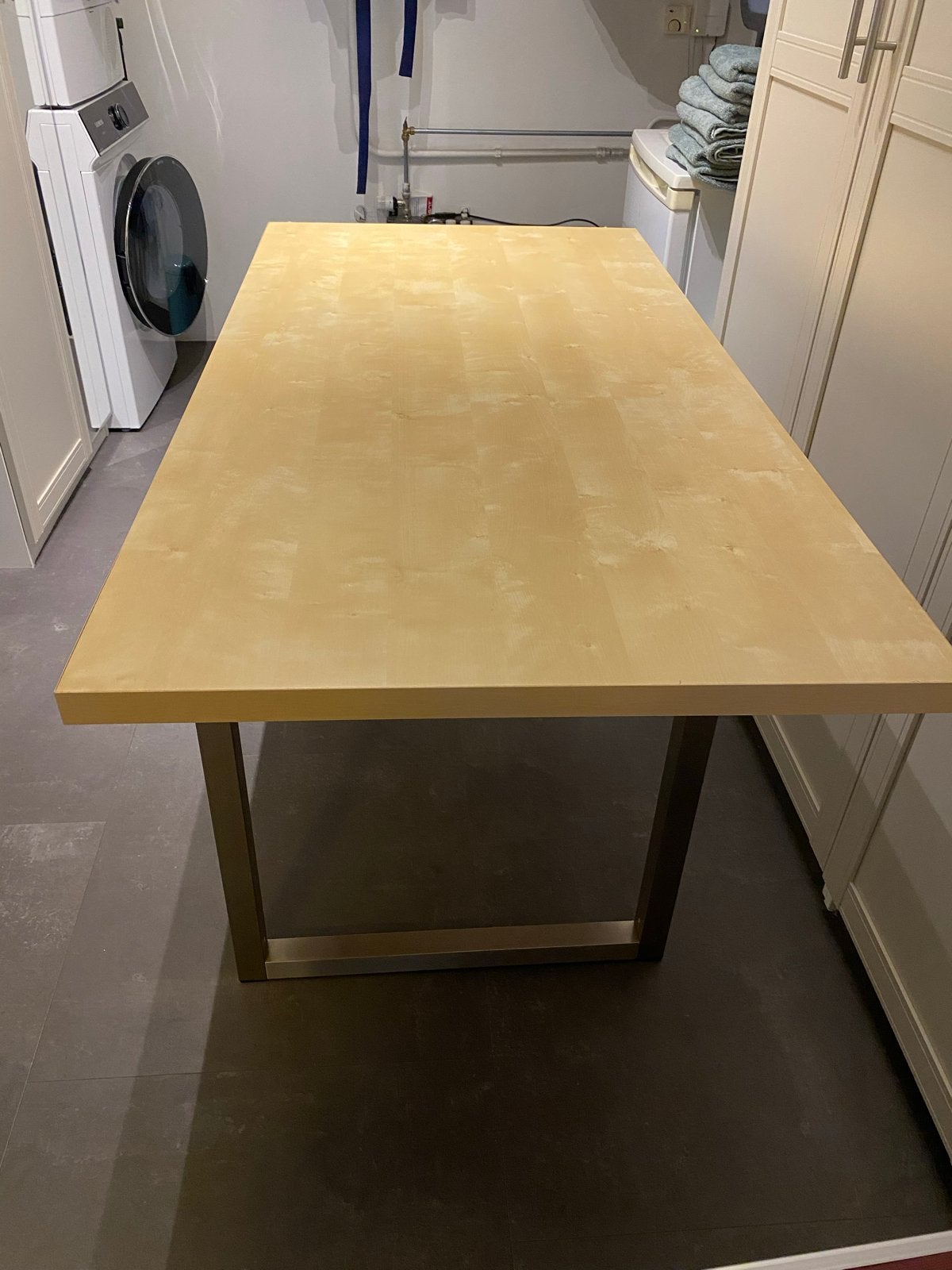 Bureau IKEA VIKA AMON 150x75cm, Ophalen, Demontabel, Gebruikt, 175 cm