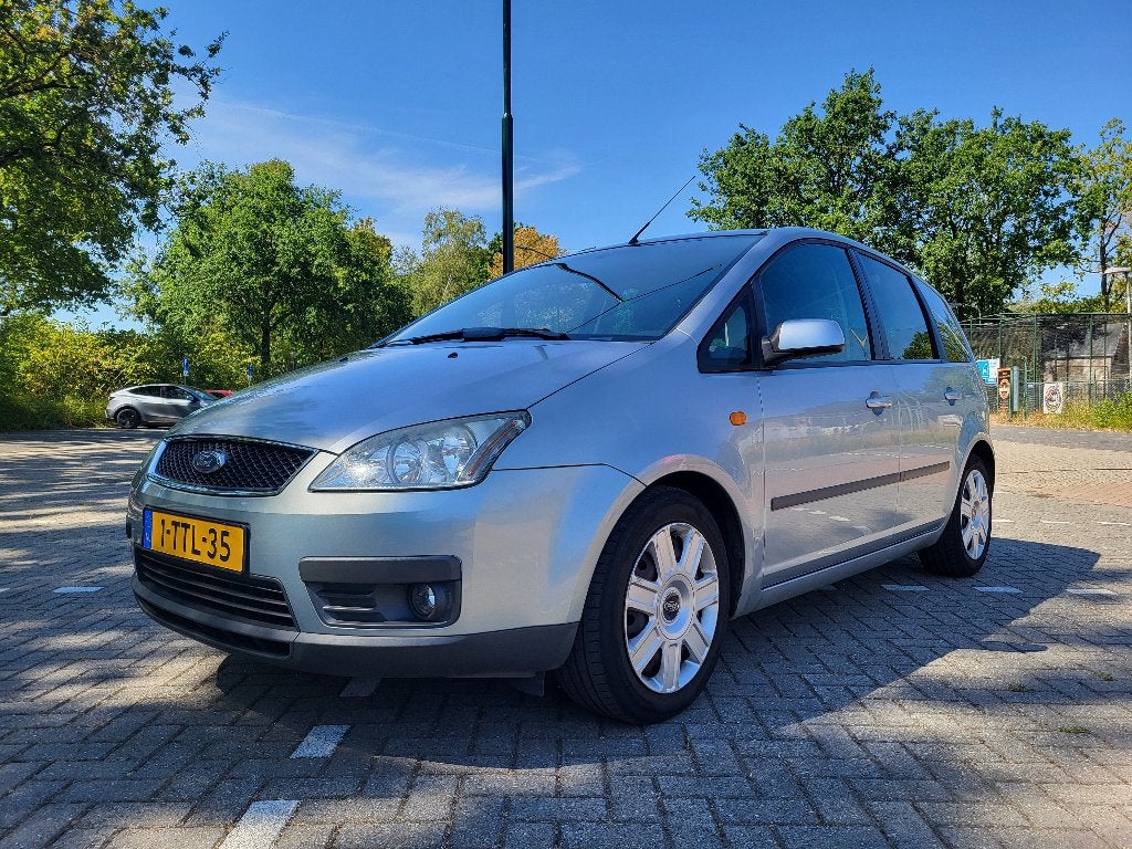 Ford C-Max 1.6 74KW 2005 Grijs, Auto's, 1596 cc, Zwart, 4 cilinders, 100 pk