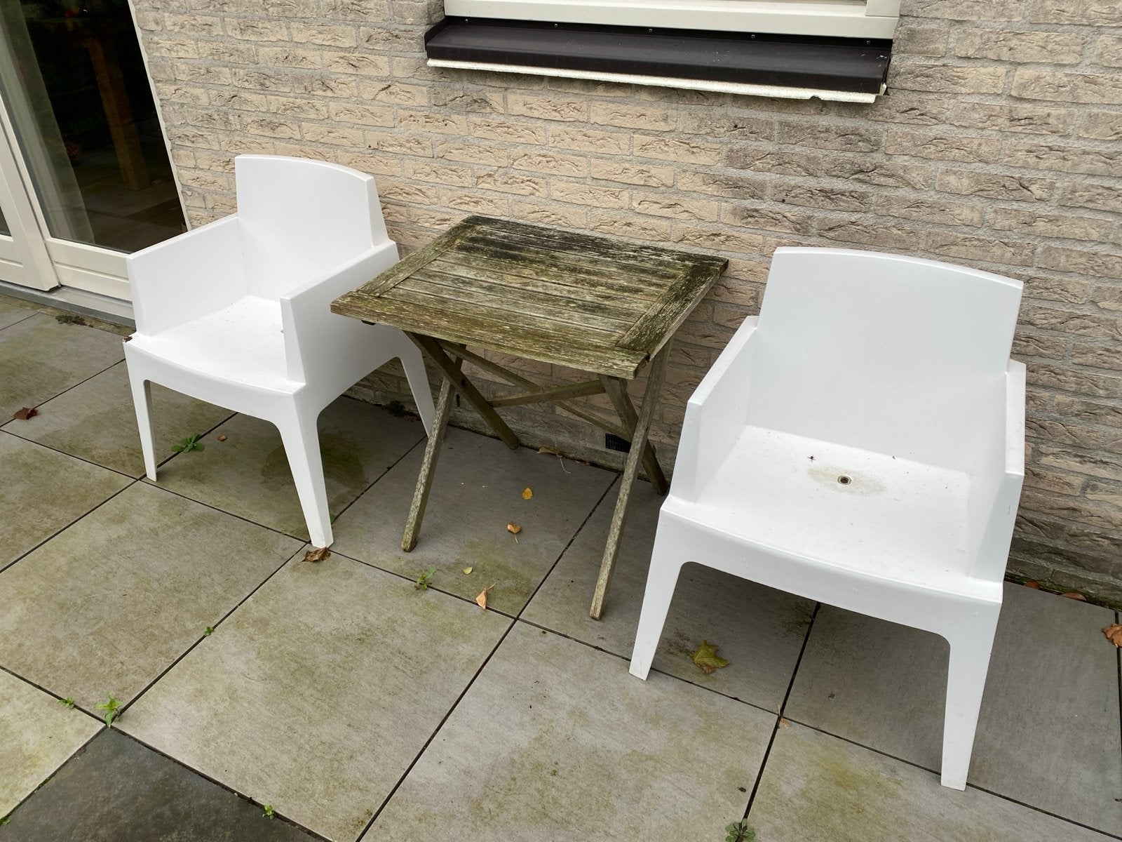 Witte Tuinstoelen 2 stuks, Tuin en Terras, Ophalen