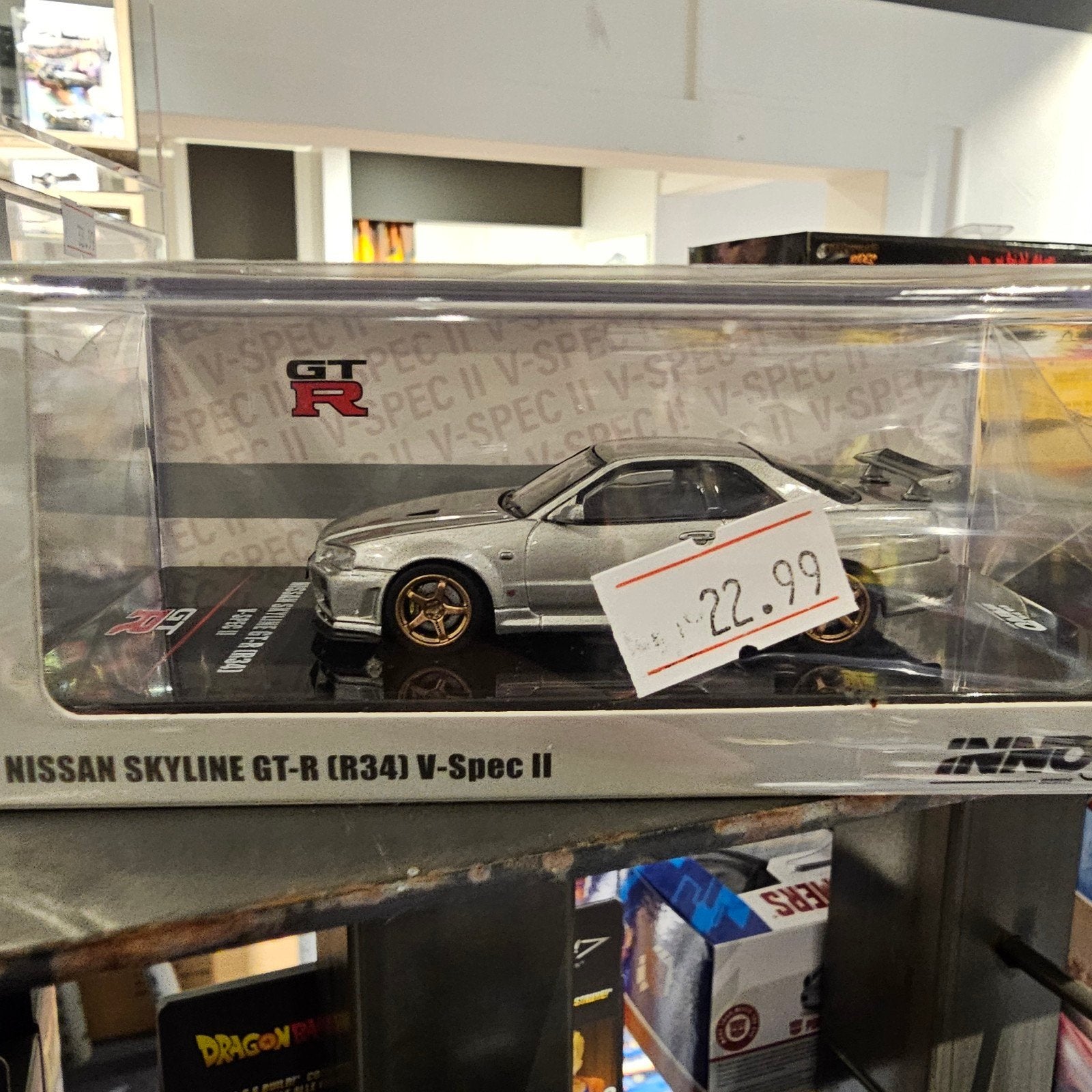 Nissan Skyline GT-R (R34) V-Spec II Modelauto, INNO Models, Nieuw, Ophalen of Verzenden, Niet gespecificeerd op verpakking