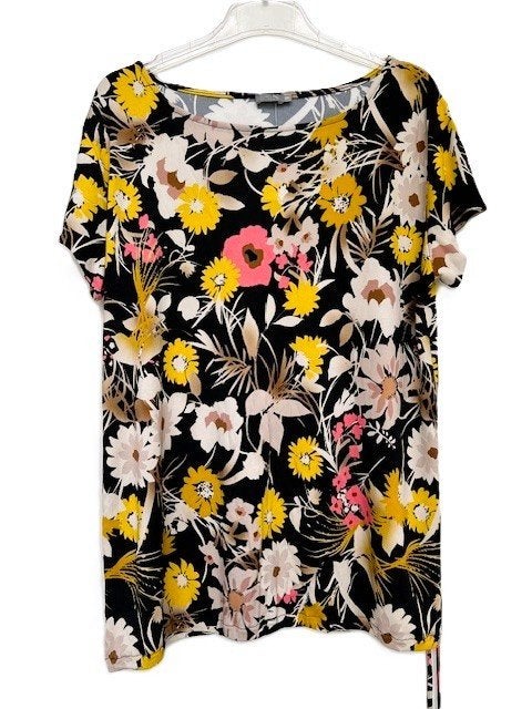 Nieuw No Man’s land top XXL blauw geel roze flower dessin, Maat 46/48 (XL) of groter, Nieuw, Zonder mouw, No Man's Land