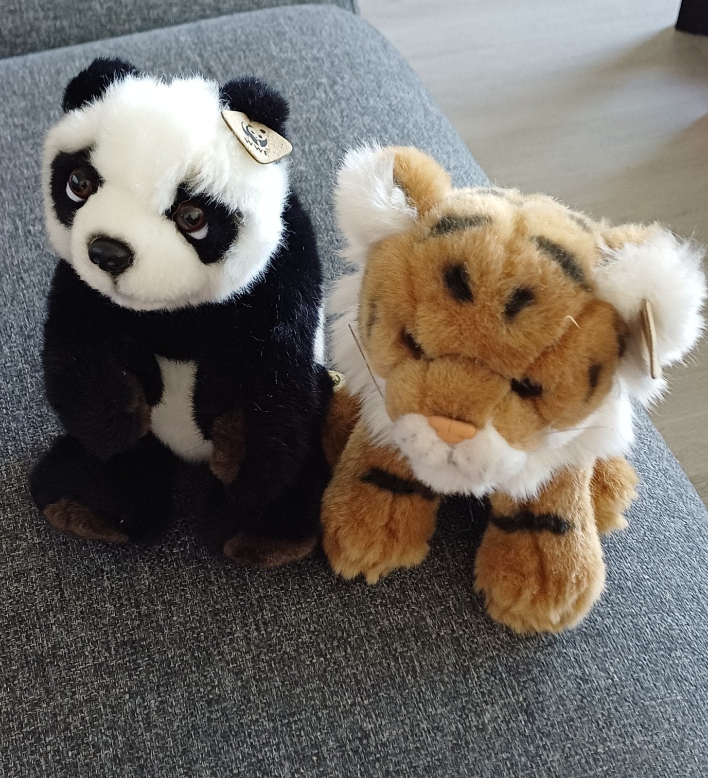 WWF Albert Heijn knuffels: Panda en Tijger (klein formaat), Gebruikt, Albert Heijn, Zwart, Ophalen of Verzenden