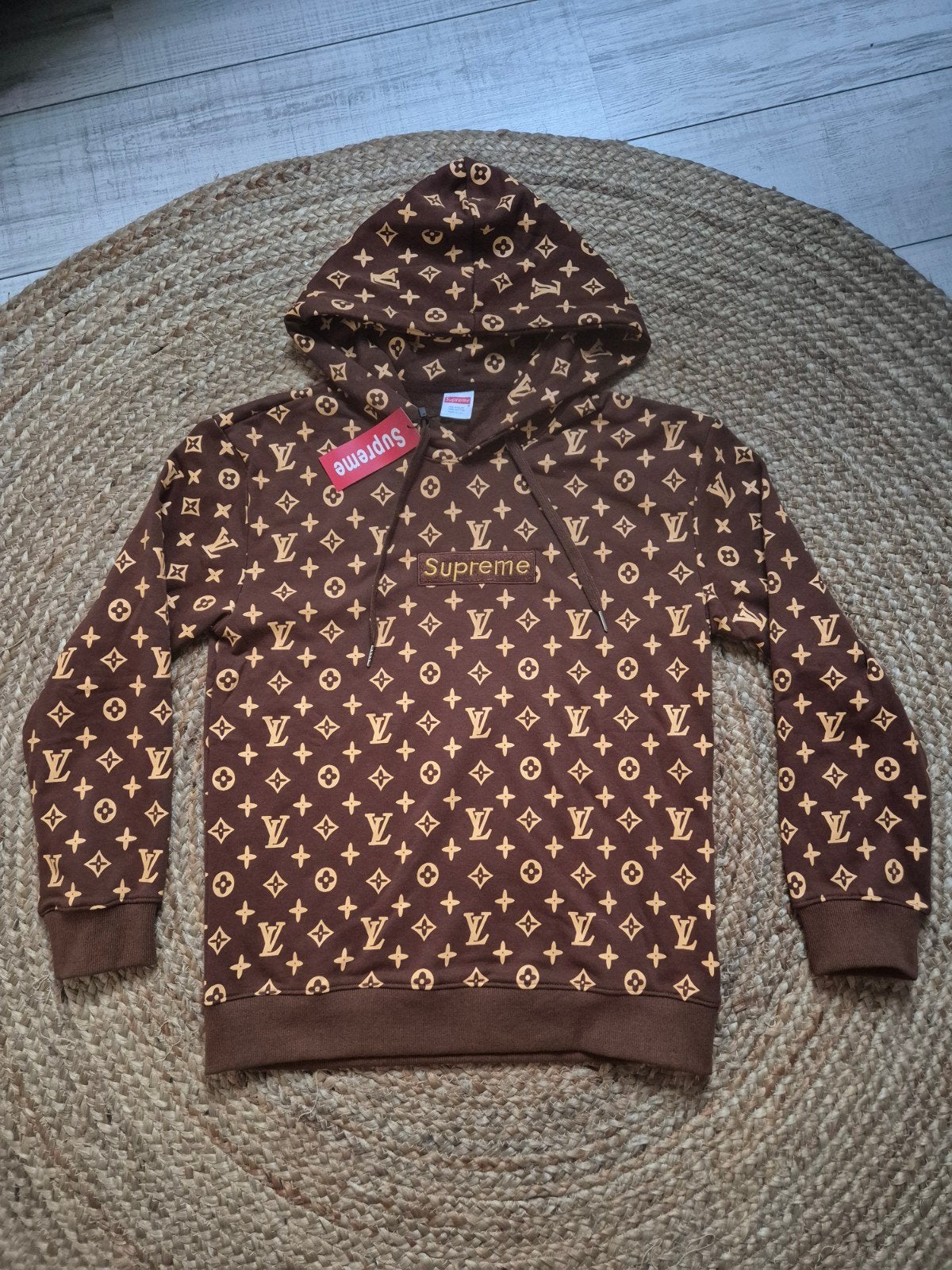 Nieuw Supreme hoodie bruin maat L, Verzenden, Nieuw