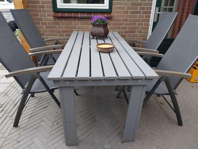 Tuintafel grijs CF39G Esschert Design 180*77*72,2 cm, Tuin en Terras, Tuintafels, -, Verzenden, -, Nieuw