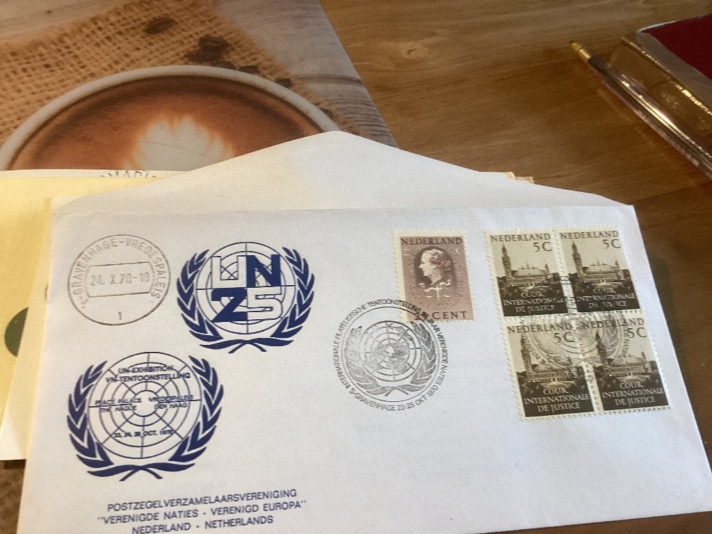 No3509 25 jaar UN 24-10-1970 Nederland jaargangen fdc 1963, Verzenden, Onbeschreven, Nederland