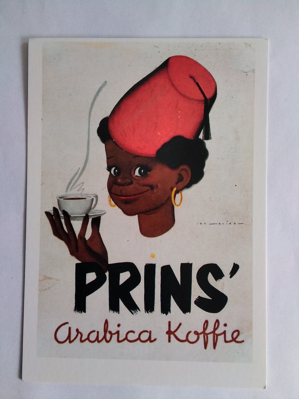 Ansichtkaart Prins Arabica Koffie - Jan Lavies, Verzamelen, Verzenden, Overige thema's