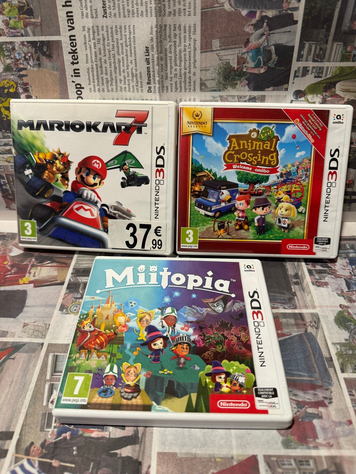 Nintendo 3DS Games: Mario Kart 7, Animal Crossing, Miitopia, Spelcomputers en Games, Games | Nintendo 2DS en 3DS, Racen en Vliegen