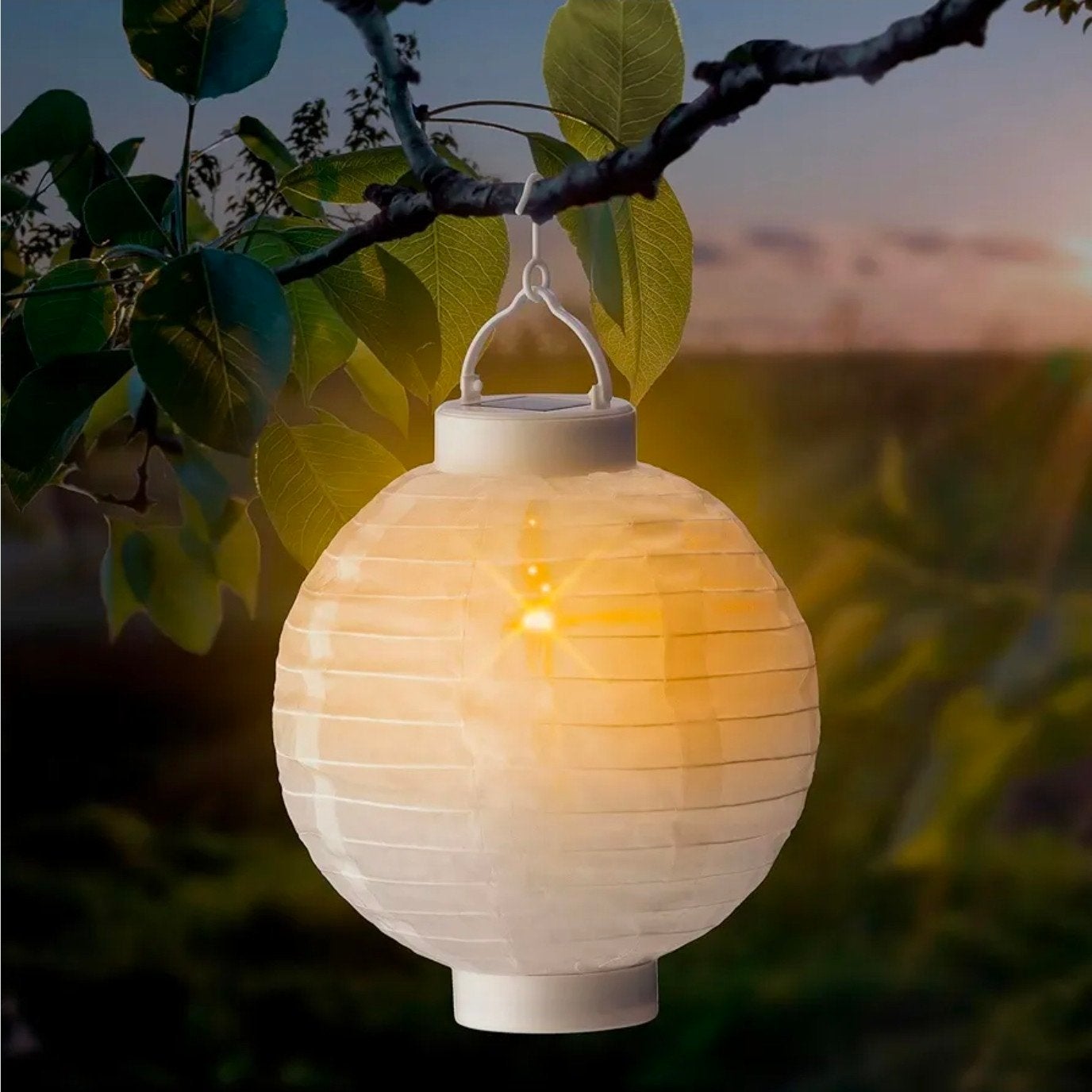 Lumineo Solar Lantaarn Vlameffect 23cm Nieuw Hanging Lantern, Zonne-energie, Nieuw, Ophalen of Verzenden, .