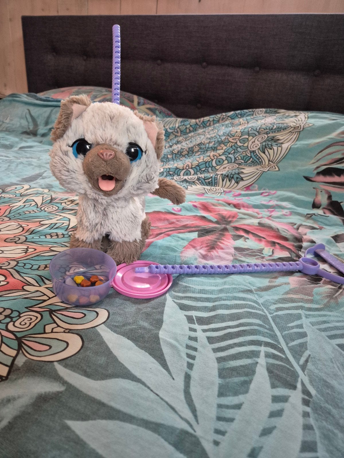 FurReal Friends poopalots Katje met Voerbakje en Riem, Ophalen of Verzenden