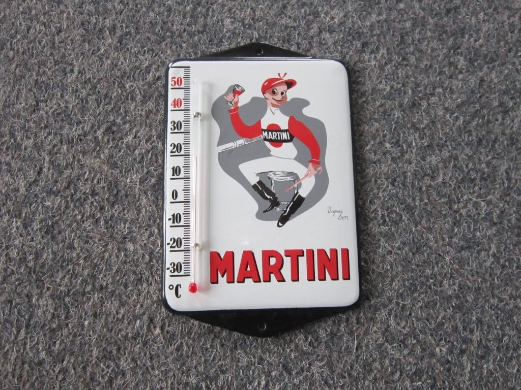 MARTINI EMAILLE THERMOMETER, Verzamelen, Merken en Reclamevoorwerpen, Ophalen, Zo goed als nieuw, Reclamebord