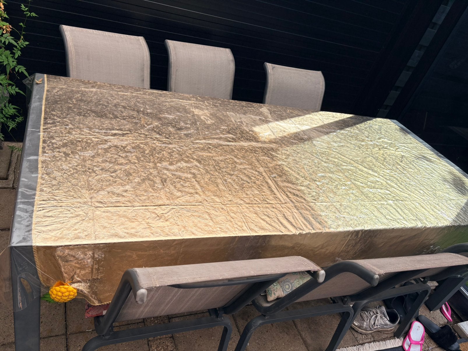 Buiten tafel met stoelen, Ophalen, Gebruikt, Rechthoekig