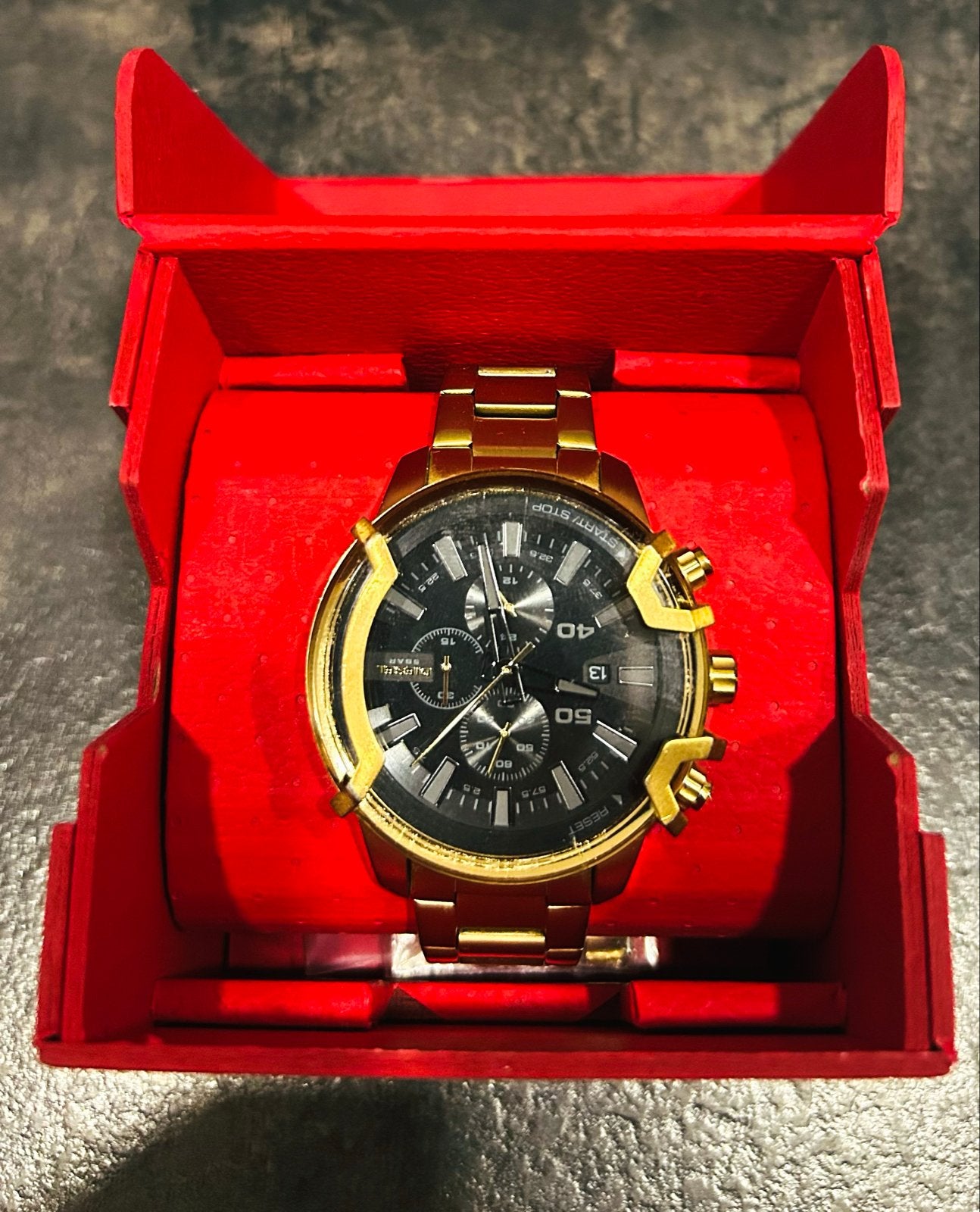 Diesel horloge goudkleurig (DZ4522), Overige merken, Staal, Polshorloge, Ophalen of Verzenden