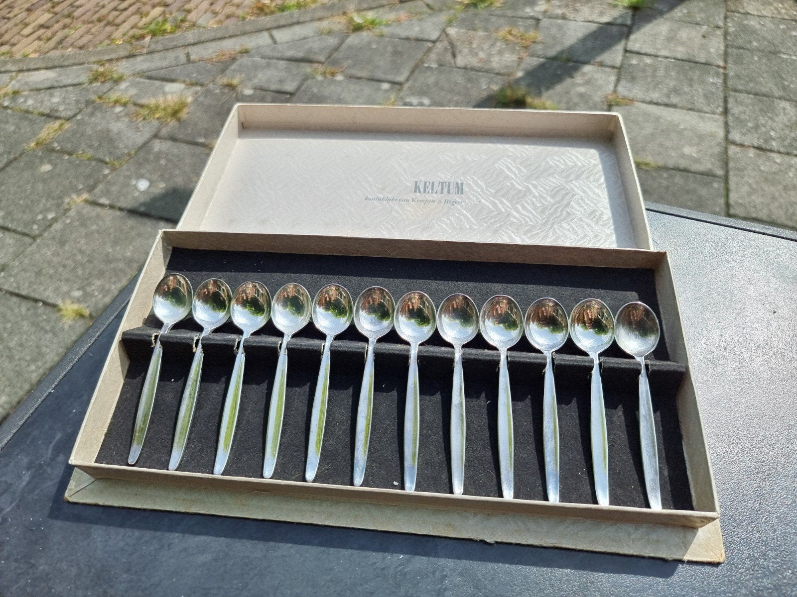 Keltum zilveren lepels in originele doos, Ophalen of Verzenden