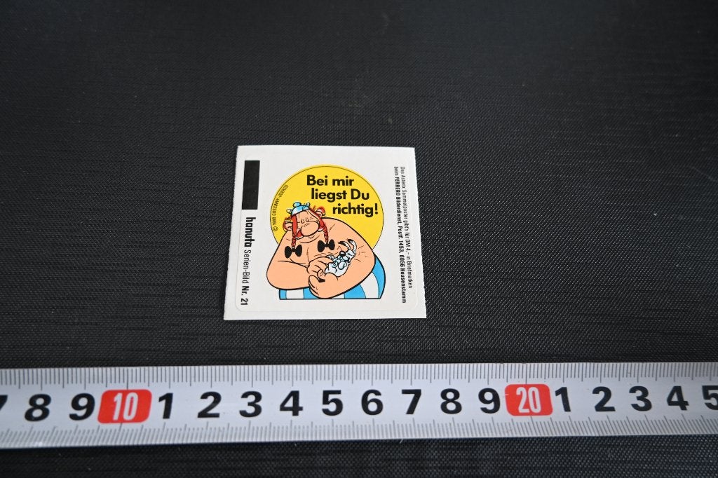 sticker asterix en obelix strip hanuta #21 *, Ophalen of Verzenden, Zo goed als nieuw