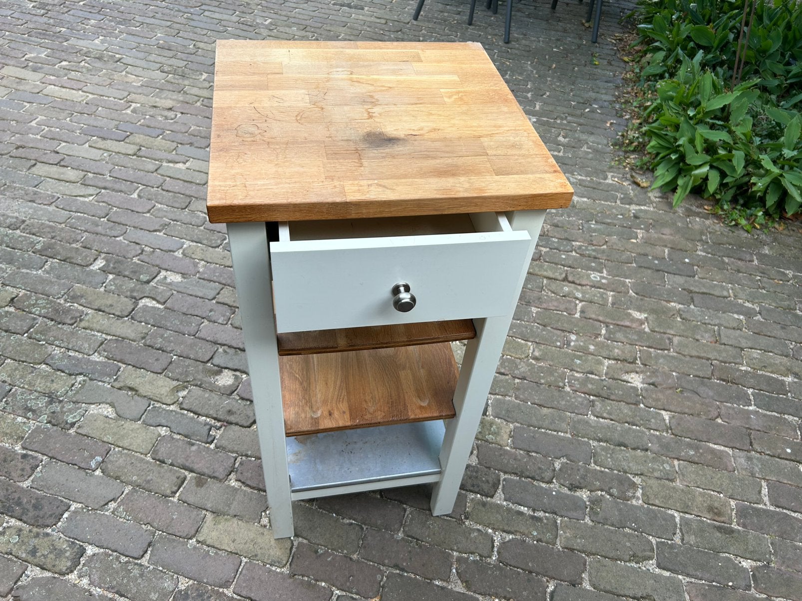 Roltafel keukenblok, Ophalen, Hout, IKEA, Wit