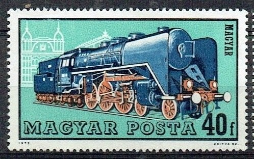Hongarije 1972 Stoomlocomotief trein, Verzenden, Gestempeld, Treinen