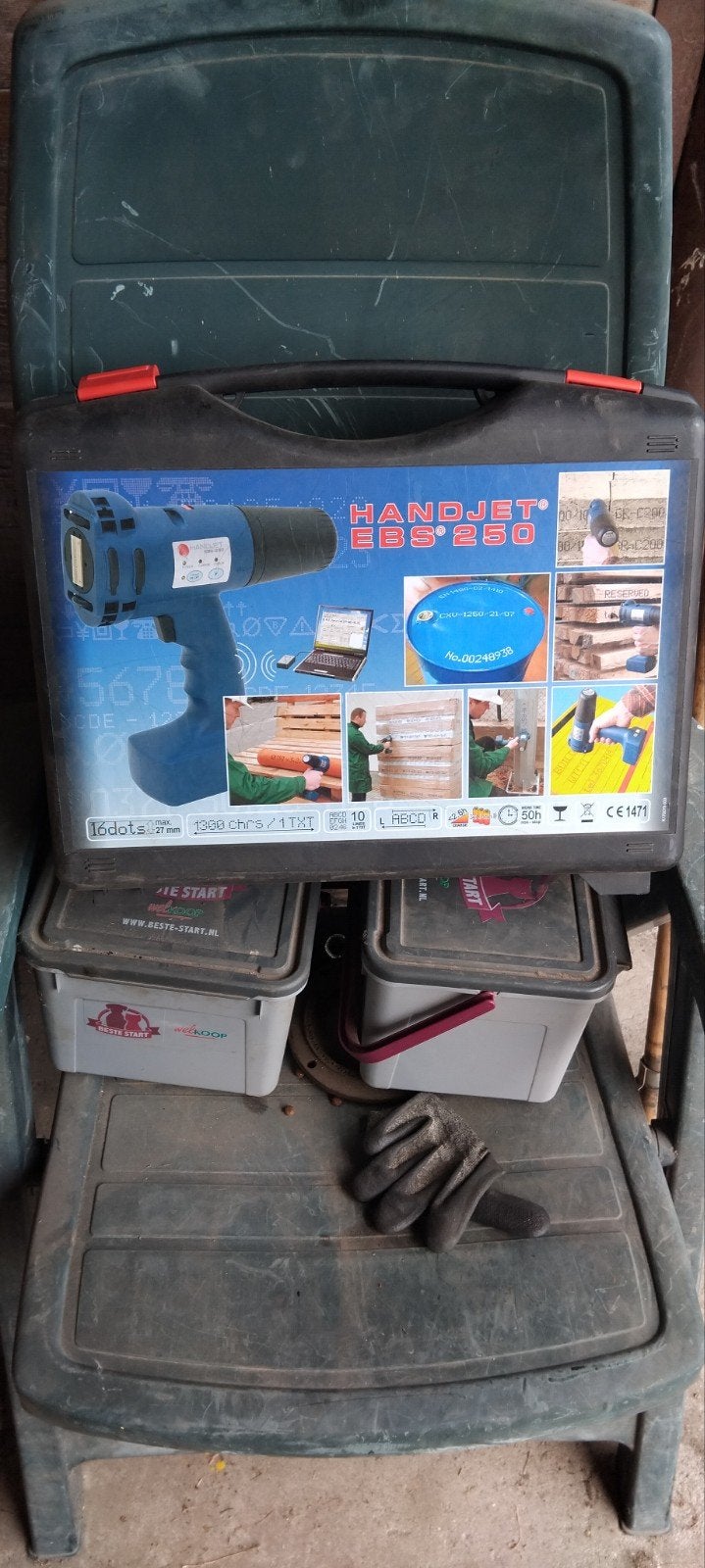 EBS HandJet 250 Draagbare Inkjet Printer, Ophalen, Gebruikt