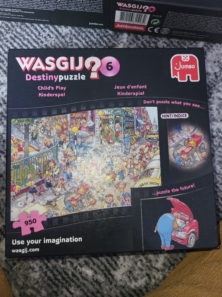 Wasgy puzzels, Hobby en Vrije tijd, Denksport en Puzzels, Ophalen of Verzenden, 500 t/m 1500 stukjes, Zo goed als nieuw, Legpuzzel
