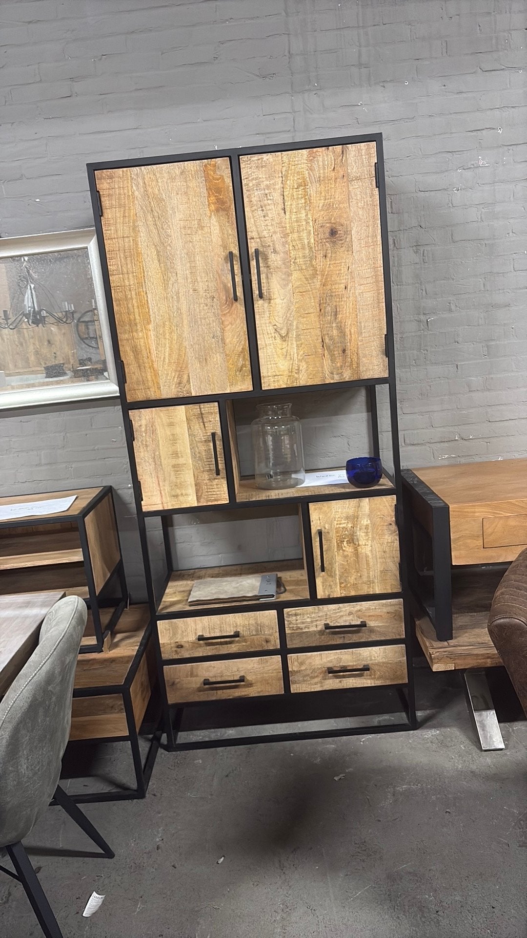Boekenkast mango 90cm breed, Huis en Inrichting, Kasten | Wandmeubels, Ophalen, Outletliving7@gmail.com, Nieuw, Minder dan 150 cm