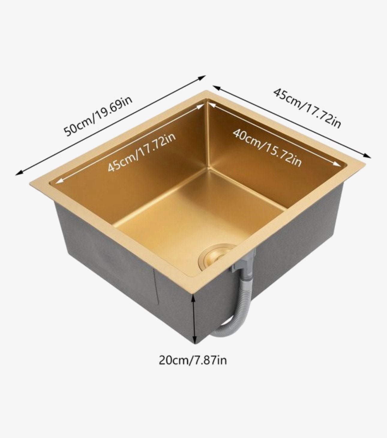 Luxe gouden RVS keukenspoelbak – NIEUW IN DOOS, Ophalen, Nieuw, Rvs, Wastafel