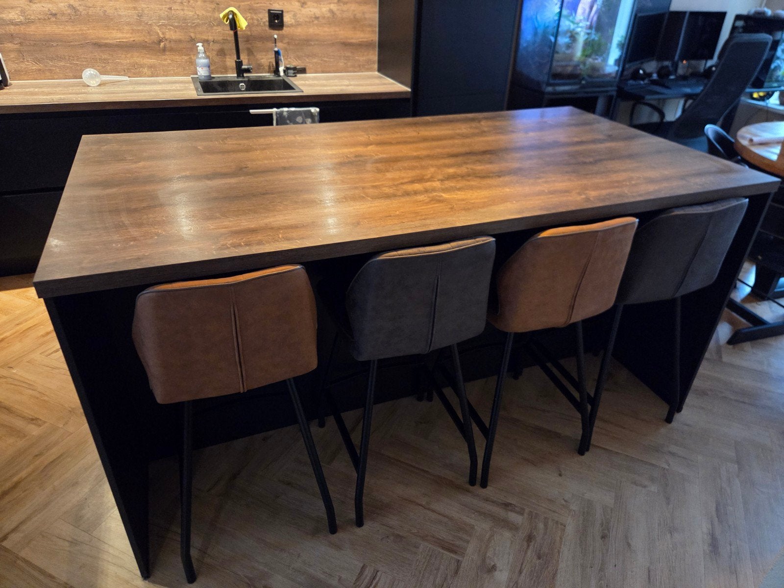 Kookeiland 100x205x105, Ophalen, 75 cm of meer, Zo goed als nieuw, 200 cm of meer