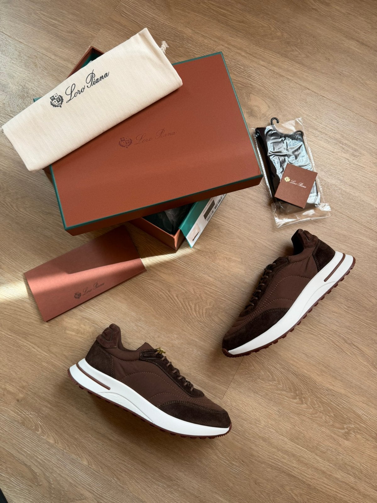 Loro Piana Week end walk sneakers, Ophalen of Verzenden, Nieuw, Bruin