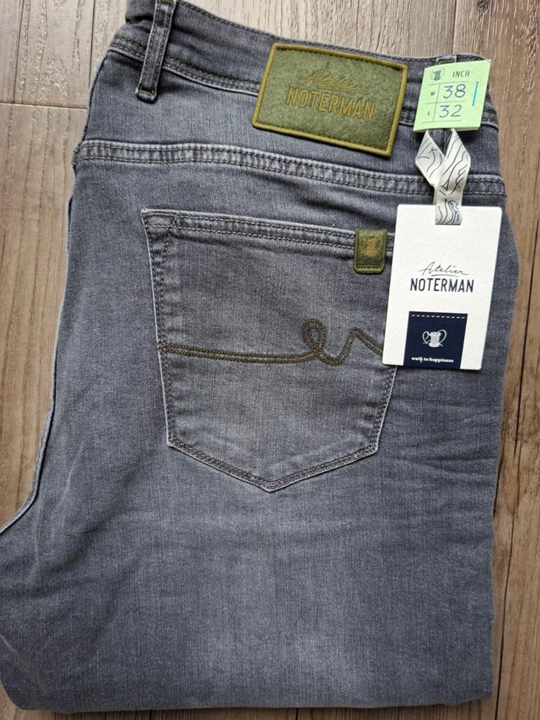 Atelier NOTERMAN jeans W38 L32, Kleding | Heren, Spijkerbroeken en Jeans, Nieuw, W36 - W38 (confectie 52/54), Grijs, Ophalen of Verzenden