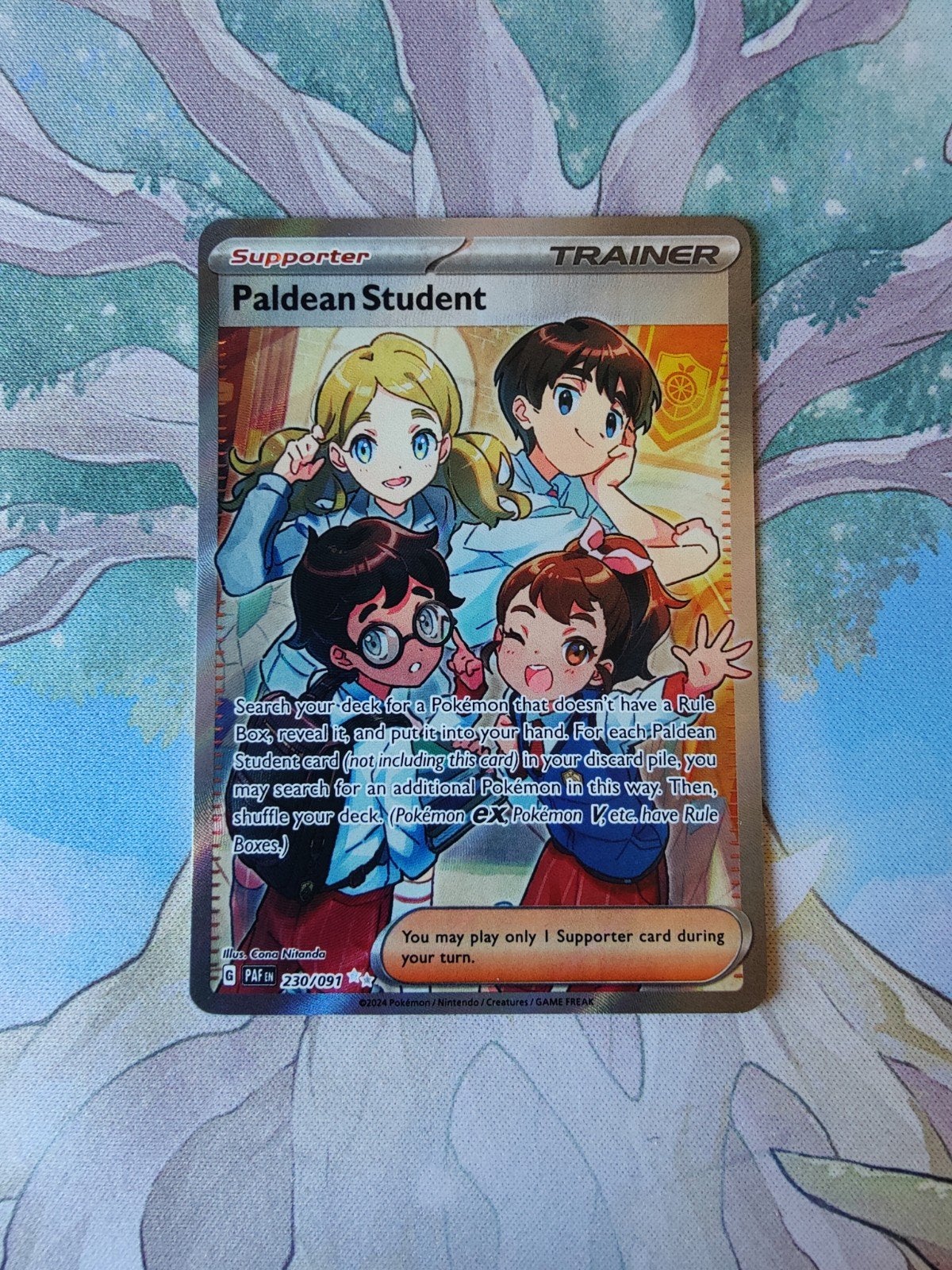 Pokemon paldean fates paldean student trainer 230/091, Ophalen of Verzenden, Nieuw, Losse kaart, Foil