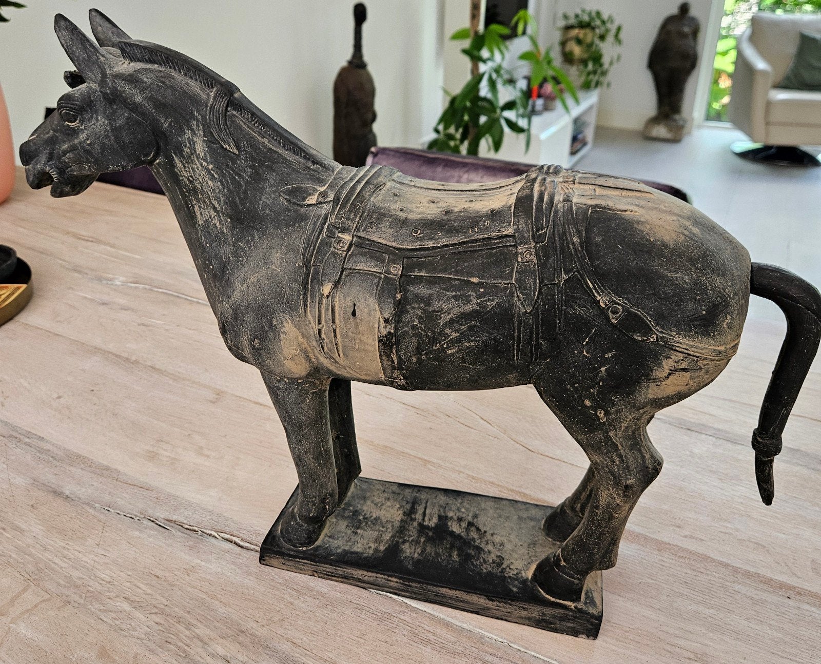 Chinees Paard Beeld - Tang Dynastie Stijl, Antiek en Kunst, Ophalen, Steen of Keramiek, Beeld, Klassiek