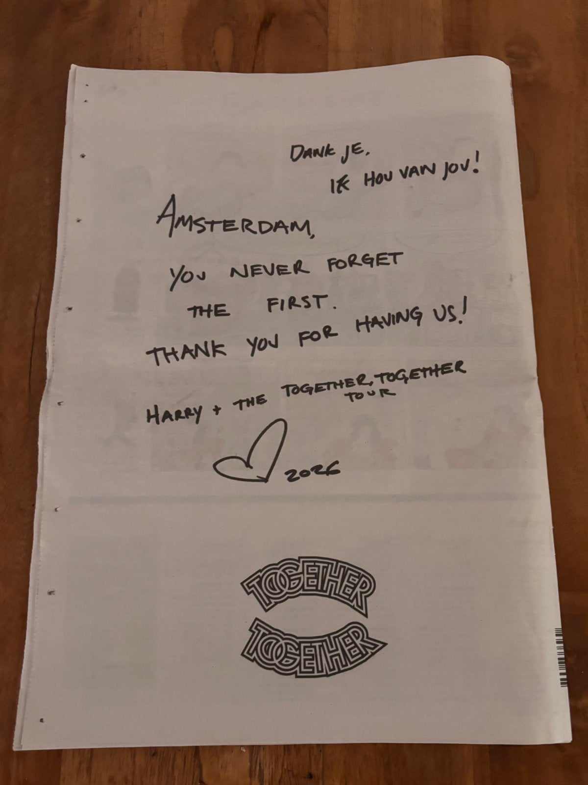 Het Parool - zaterdag 6 juni - met bedankje Harry Styles, Ophalen, 1980 tot heden, Tijdschrift