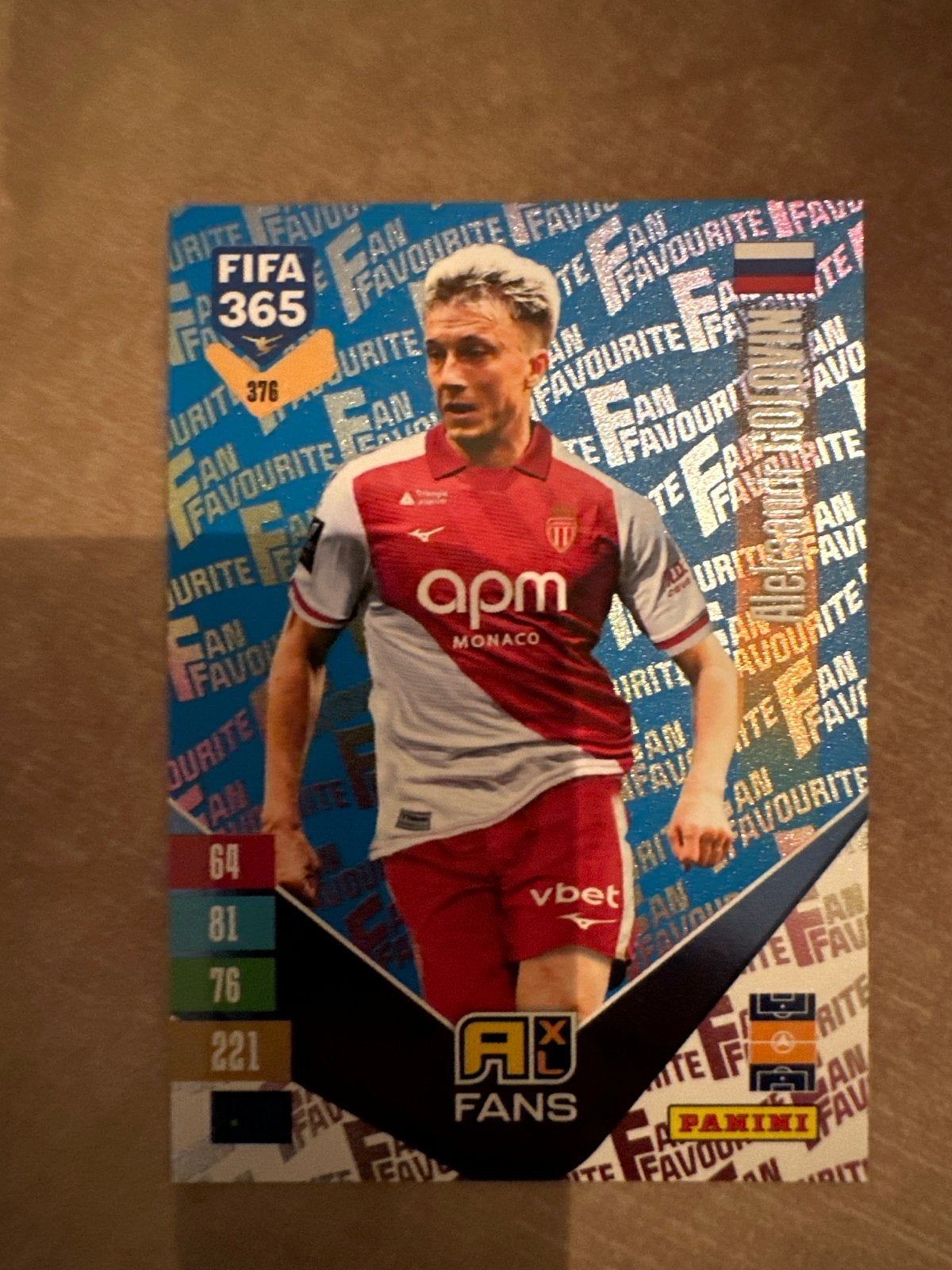 FIFA 365 Panini Adrenalyn XL Aleksandr Golovin Fans Kaart, Ophalen of Verzenden, Zo goed als nieuw, Losse kaart